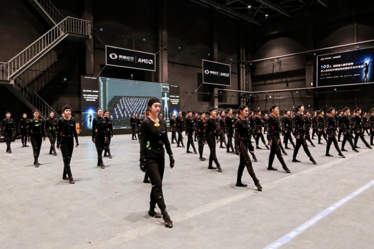 CHINGMU and AMD rewrite the world record: 100-person simultaneous real-time motion capture